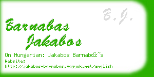 barnabas jakabos business card